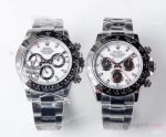 1:1 Swiss Replica Rolex Daytona 4130 JH Stainless Steel White Dial Watch 40MM